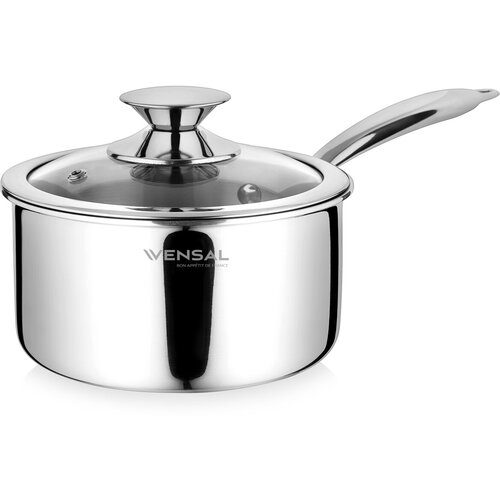 VENSAL Ковш с крышкой трёхслойный, 2.2 л, Vensal Le Chef