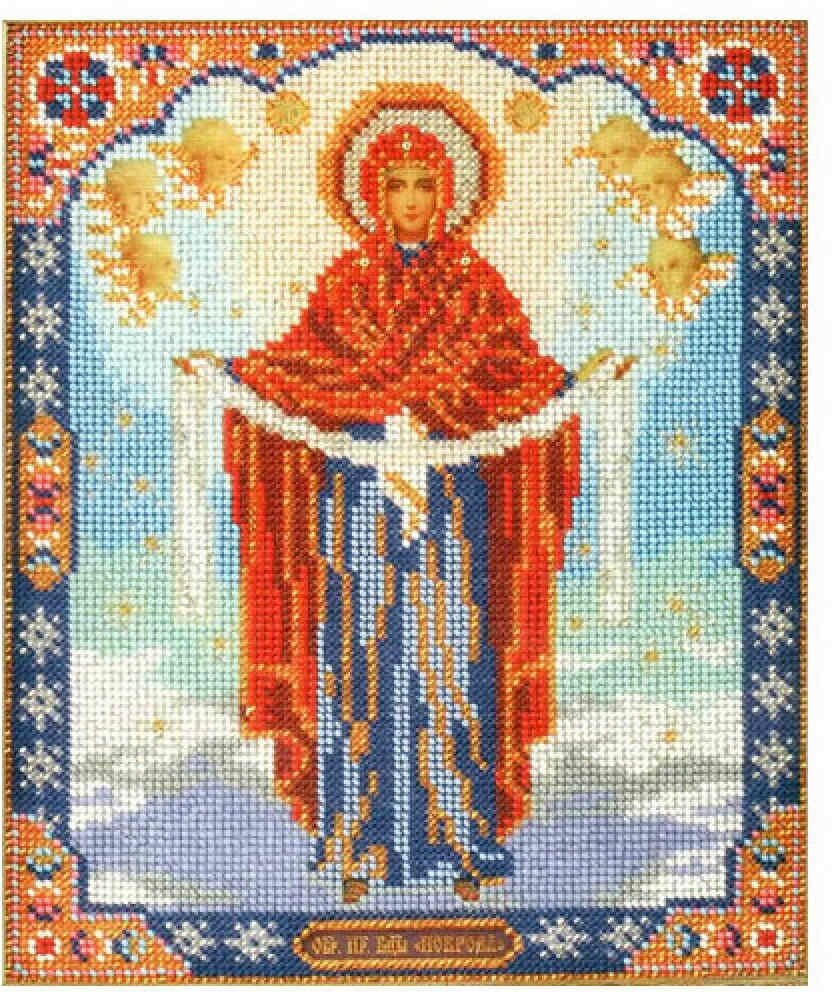 Набор для вышивания бисером радуга бисера Богородица Покрова, 20*25см