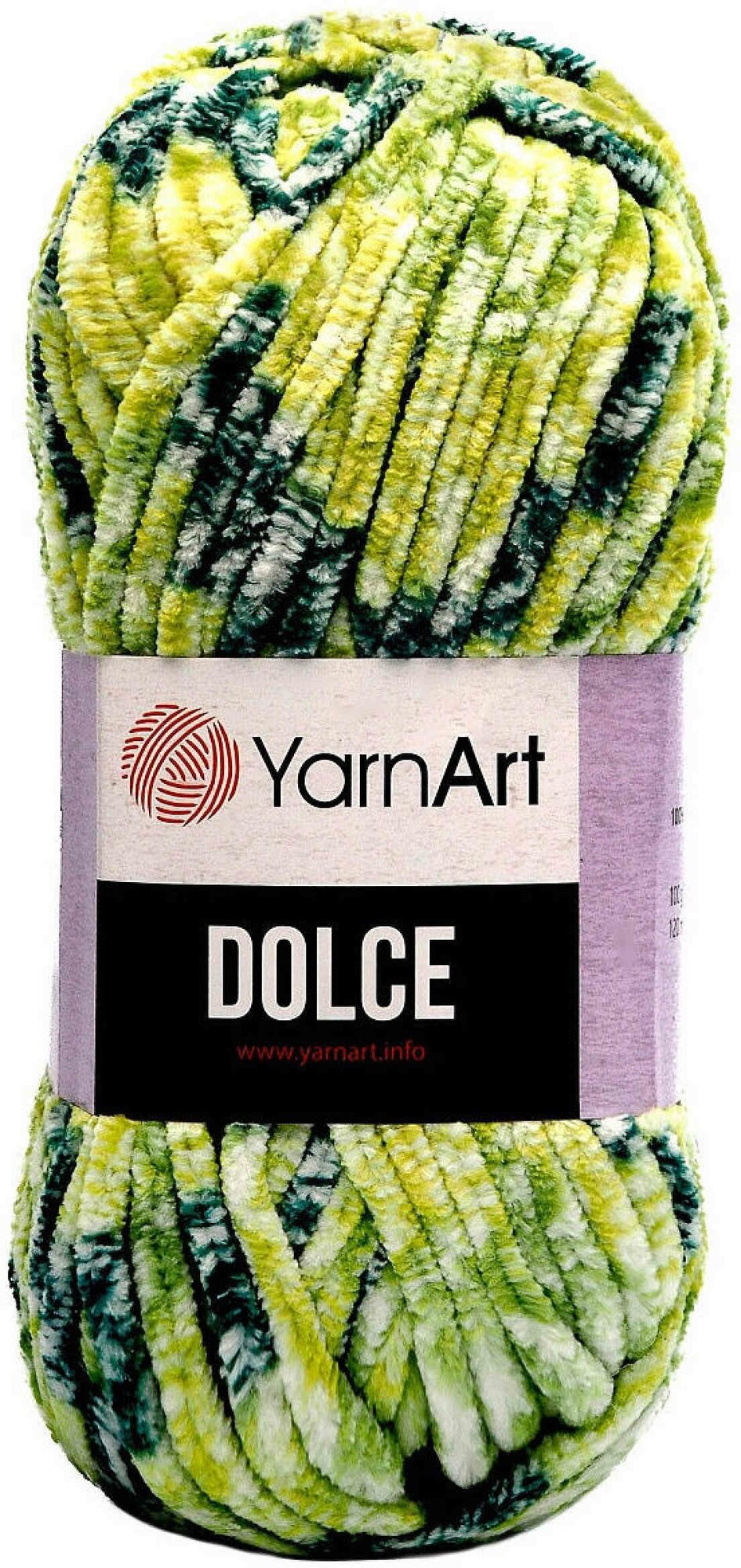 Пряжа YarnArt Dolce салатовый-бирюза (808), 100%микрополиэстер, 120м, 100г, 3шт