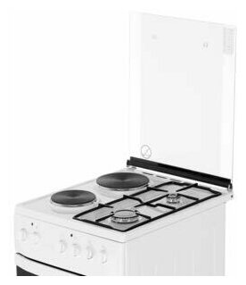 Газовая плита DARINA , электрическая духовка, белый - фото №2