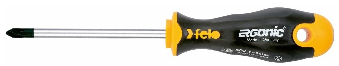 Отвертка крестовая FELO Ergonic PH 2 х 200 мм 40220710