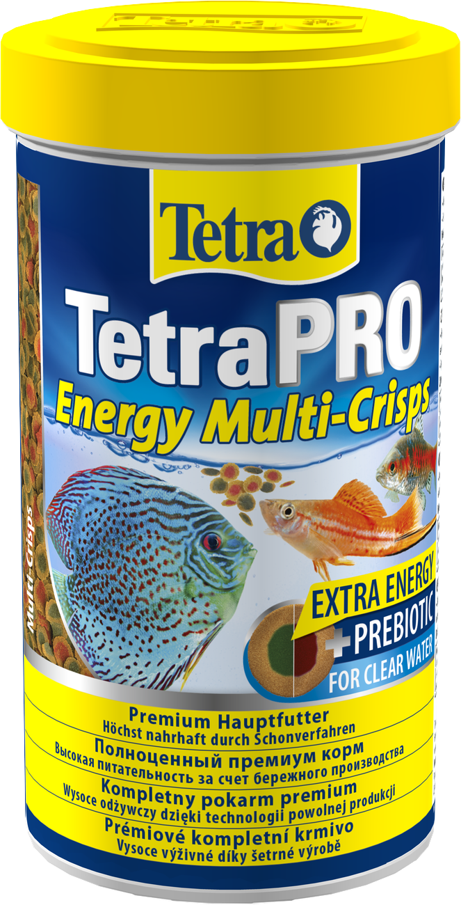 Корм Tetra TetraPRO Energy Multi-Crisps 500 мл, чипсы премиум для всех видов тропических рыб, энергетические