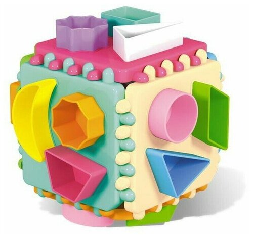 Развивающая игрушка Сортер Куб Логический, 11.8x11.9x13.5 см, 1 шт.