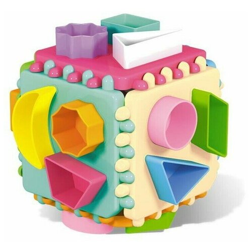 игрушка сортер логический куб 1 шт Развивающая игрушка Сортер Куб Логический, 11.8x11.9x13.5 см, 1 шт.