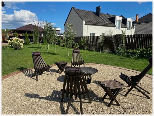 Изображение товара Комплект садовой мебели для 4 человек из 6 предметов с подголовниками