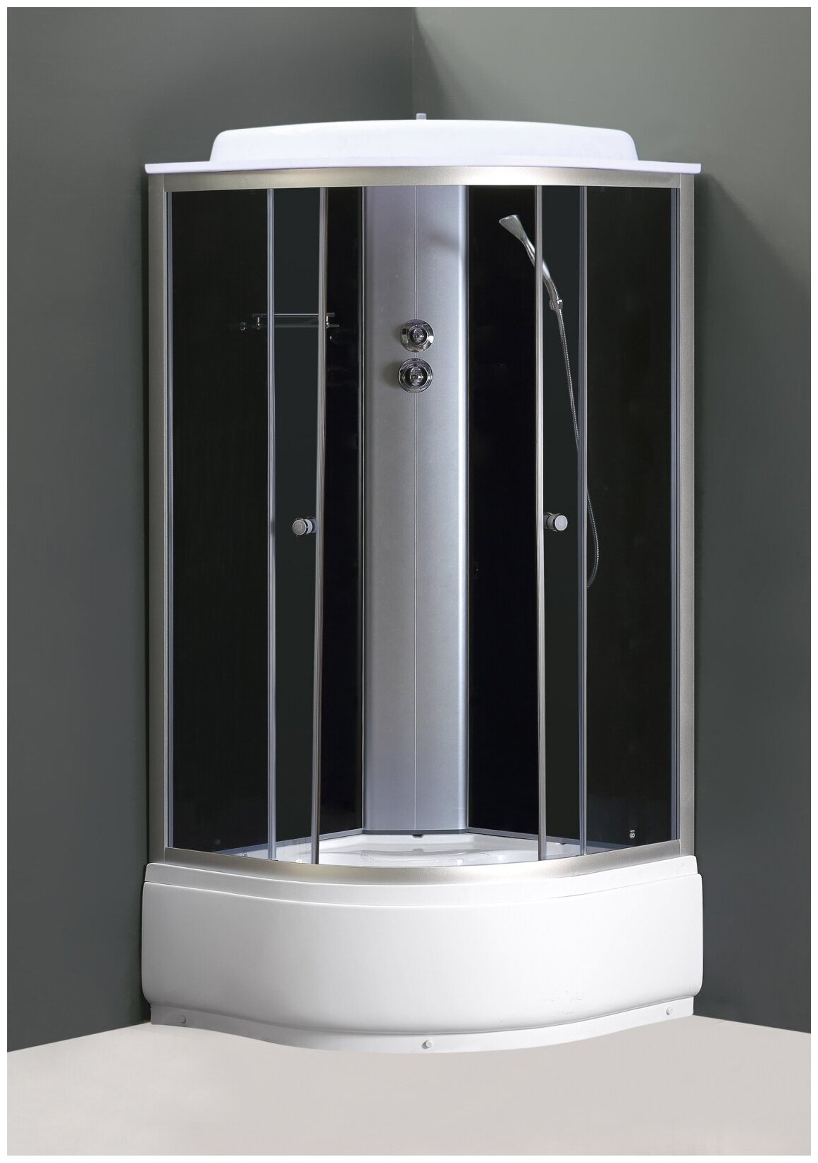 Душевая кабина ASTERA TM 709 (900/900/2180) высокий поддон(45см) стекло тонированное