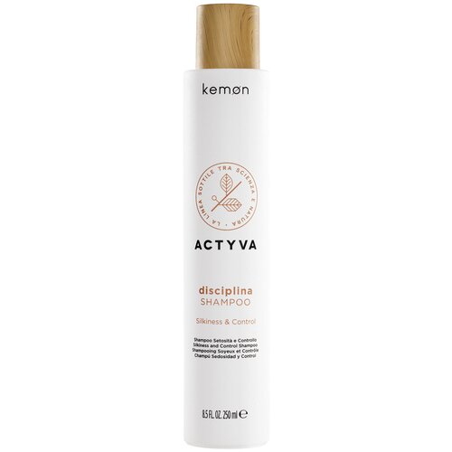 Шампунь для непослушных и кудрявых волос Kemon Actyva Disciplina Shampoo Velian, 250 мл крем для укладки непослушных волос kemon actyva disciplina anti frizz сream velian 125 мл