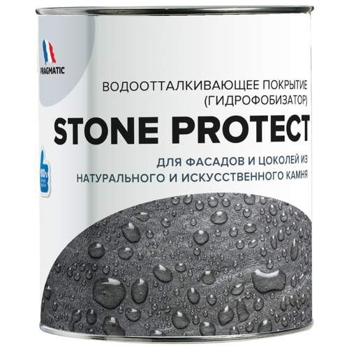 фото Стоун протект pragmatic высокоэффективная защита аквастоп для фасадов и цоколей из натурального и искусственного камня, 1л, бесцветный