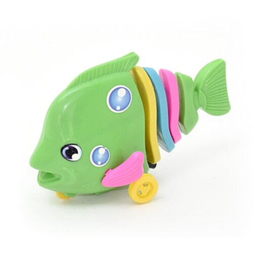 Игрушка заводная рыбка с подвижным хвостиком ездит на колесиках 95 см 348₽