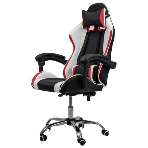 фото Компьютерное кресло raybe k-5923 игровое, обивка: искусственная кожа, цвет: черный/белый/красный