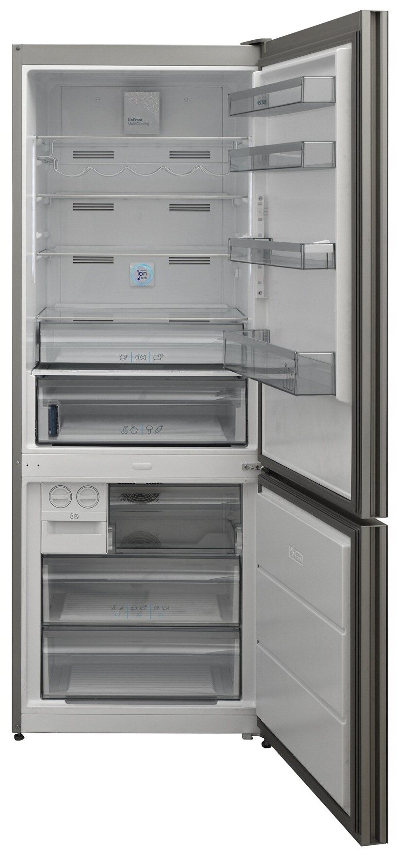 Холодильник Vestfrost VF 492 GLM кориченевый стекло . - фотография № 2