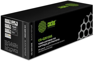 Картридж Cactus CS-Q2612AS, черный, 2000 страниц, совместимый для LaserJet M1005 / M1319f / 3050 / 3050z / 3015 / 3020 / 3030 / 1010 / 1012 / 1015 / 1020 / 1022 / 1022n / 1022nw