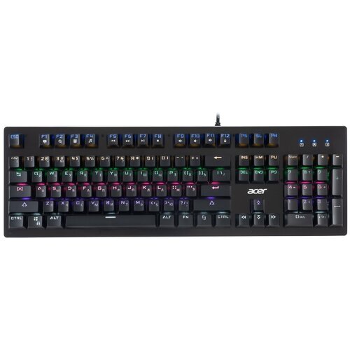 Клавиатура Acer OKW127 механическая черный USB for gamer LED ZL KBDEE00H 1079700₽