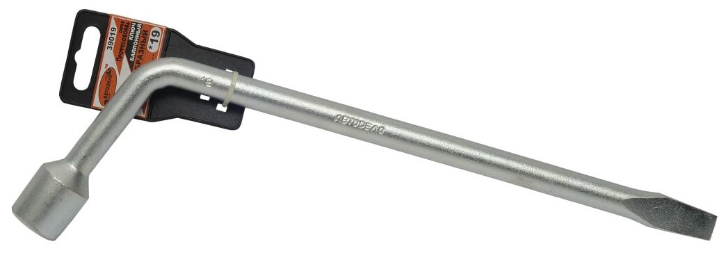 Ключ баллонный Г-образный 19мм L=450мм с лопаткой автодело 39019