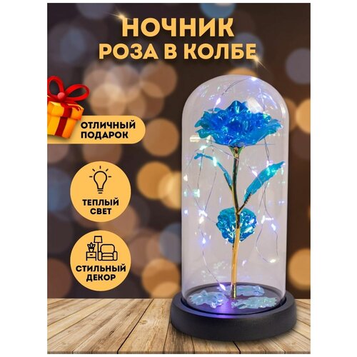 FitnessLive Роза в колбе ночник светильник