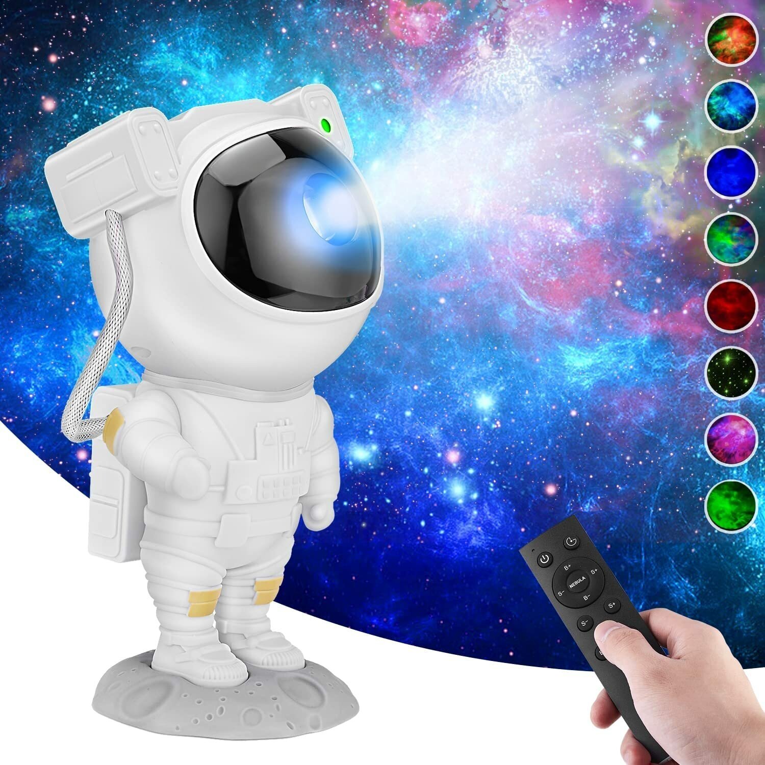 Детский ночник-проектор Робот-космонавт звездное небо Космонавт - фотография № 2