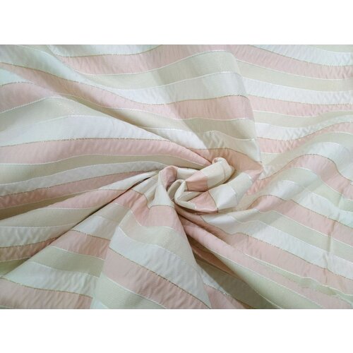 Ткань портьерная Эстейдж, жаккард, арт Т27-290, цвет беж/розовый/золото, 6,6 метров. Ширина 290 см