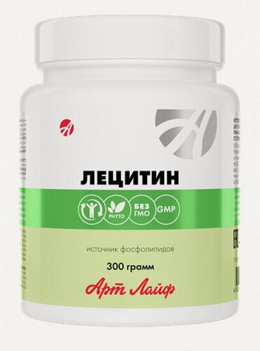 Изображение товара Артлайф Лецитин, 300 гр - Укрепление нервной системы, улучшение памяти и внимания