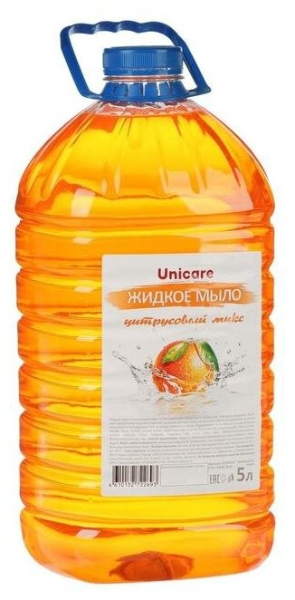 Unic Жидкое мыло UNICARE «Цитрусовый микс», ПЭТ, 5 л