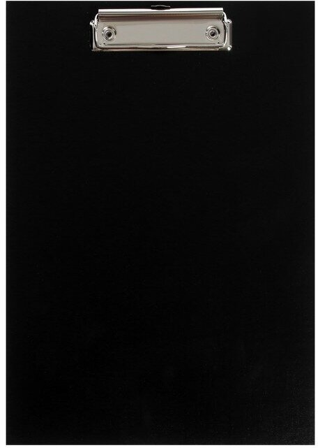 Calligrata Планшет с зажимом А4, 2 мм, Calligrata прочный, картон/бумвинил, черный (клипборд)