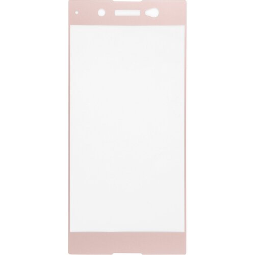 Защитный экран на смартфон Sony Xperia XA1 Ultra 9H/Защита от царапин/Закаленное стекло/Олеофобное покрытие/прозрачный с розовой рамкой