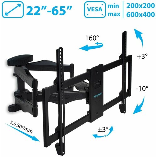 Кронштейн на стену Kromax ATLANTIS-35 new, черный