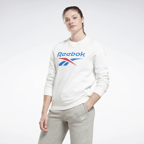 Свитшот Reebok, силуэт свободный, размер L, белый