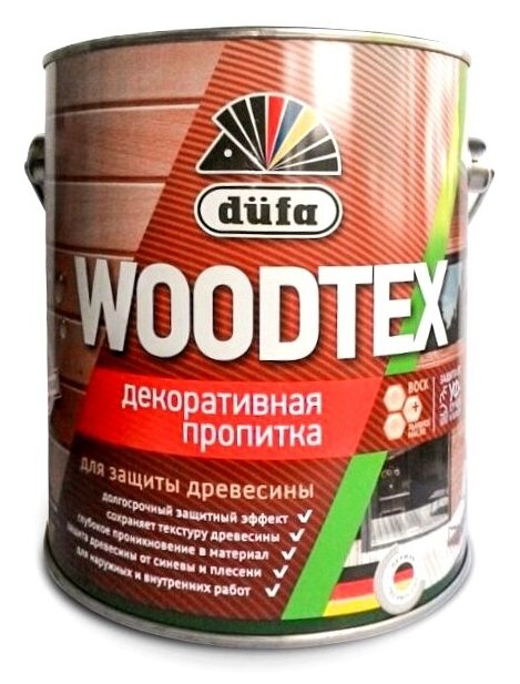 Пропитка декоративная для защиты древесины алкидная Dufa Woodtex венге 0,9 л.