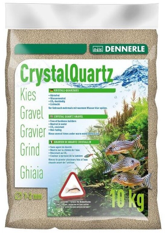 Грунт Dennerle Crystal Quartz Gravel, природный белый, 10кг