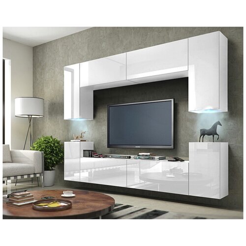 Гостиная 9 Белый Фасадный 0101