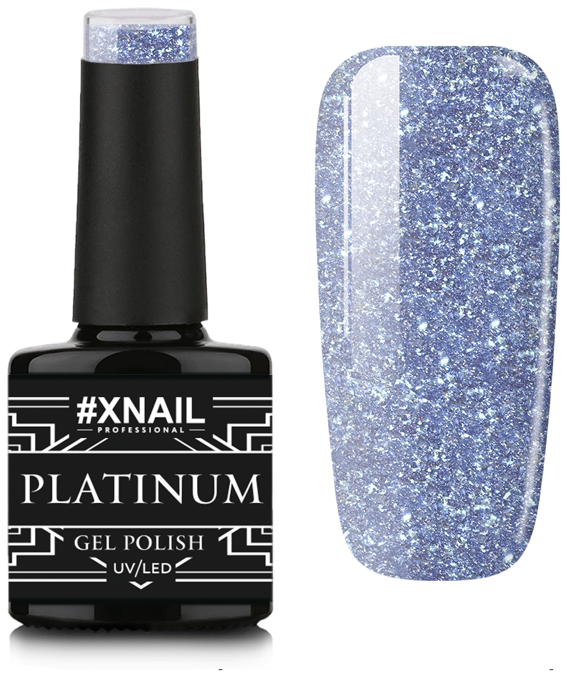 Гель лак XNAIL PROFESSIONAL Platinum жидкая фольга, для дизайна ногтей, 10 мл, № 7