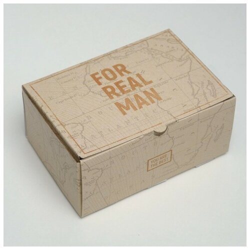 Коробка‒пенал «For real man», 22 × 15 × 10 см
