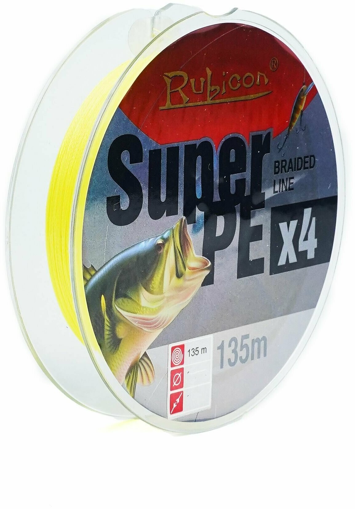 Леска плетеная Rubicon Super PE 4x 020мм 135м Yellow 490135YL-020