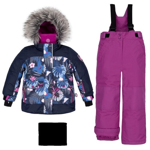 фото Комплект с брюками deux par deux c803w20 размер 3 года, фиолетовый/синий