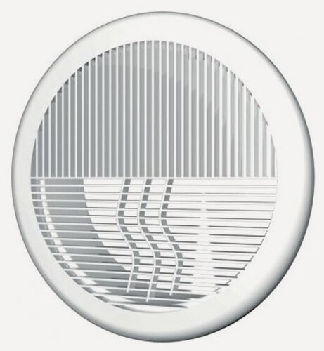 Изображение товара Решетка Era 15РПКФ вентиляционная круглая, разъемная D200 с фланцем D150