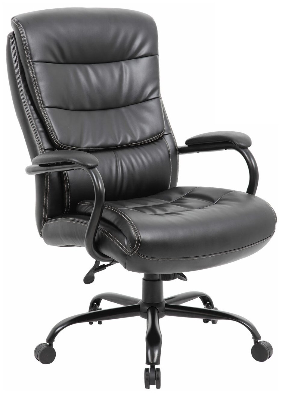 Кресло офисное BRABIX PREMIUM "Heavy Duty HD-004", нагрузка до 200 кг, экокожа, черное, 531942