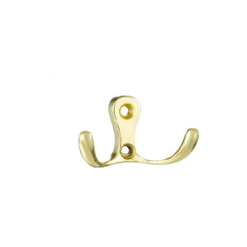 фото Крючок двухрожковый малый золото (комплект 4 штуки) brante