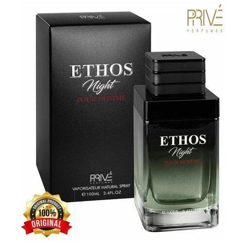 prive perfumes туалетная вода hunter night 90 мл Туалетная вода мужская ETHOS NIGHT, 100 мл