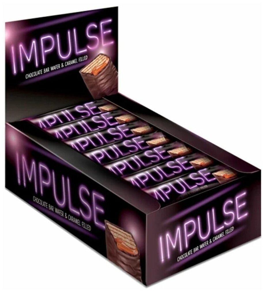 Батончик шоколадный «Импульс» 16 г (упаковка 24 шт.)