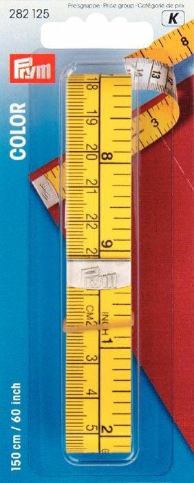 Измерительная лента с сантиметровой и дюймовой шкалой, Колор Аналог, 0,5*19*150см (60дюймов) 282125