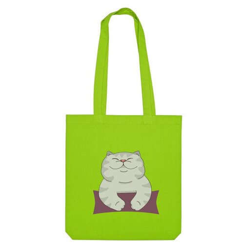 Сумка шоппер Us Basic, зеленый сумка довольный кот бежевый