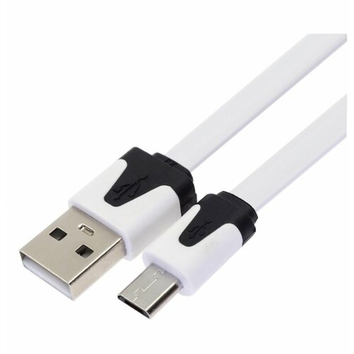 Дата-кабель М1 USB-MicroUSB, 1 м, белый дата кабель м1 usb microusb 1 м белый