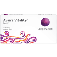 Контактные линзы CooperVision Avaira Vitality toric, 6 шт., R 8,5, D -0,75, CYL: -1,25, AХ: 80