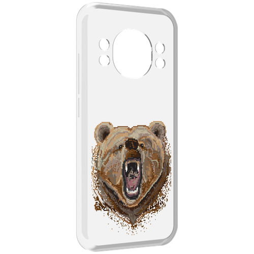 Чехол MyPads пиксельный медведь для Doogee S98 / S98 Pro задняя-панель-накладка-бампер