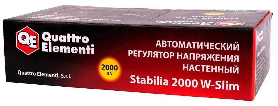 Стабилизатор напряжения однофазный Quattro Elementi Stabilia W-Slim 2000 черный 2000 ВА 1200 Вт 4.5 кг - фотография № 3