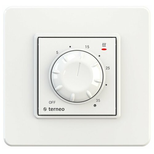 Механический терморегулятор terneo rol, белый для систем электрического отопления со встроенным термодатчиком