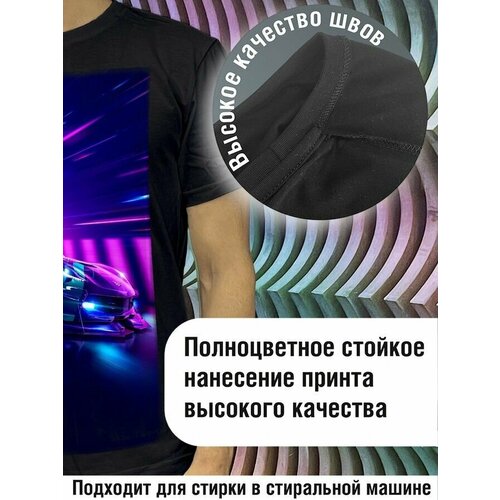 фото Футболка будь на стиле, хлопок, размер xl, черный