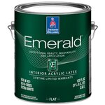 Краска акриловая Sherwin-Williams Emerald Interior Flat Acrylic Latex моющаяся матовая - изображение