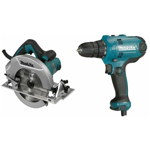 Набор электроинструмента MAKITA DK0118 ( Пила дисковая HS7600 + Сетевой шуруповерт DF0300 )