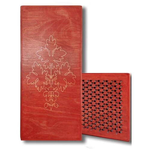 фото Доска садху с динамическими гвоздями, узор - 6 шаг 10мм красная goodwood